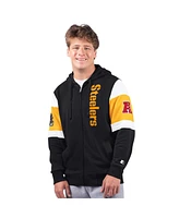 Starter Men's Black Pittsburgh Steelers Extreme Full-Zip Hoodie