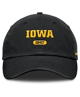 Nike Men's Black Iowa Hawkeyes Club Adjustable Hat