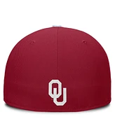 Jordan Men's Crimson/White Oklahoma Sooners Two-Tone Primetime Performance Fitted Hat