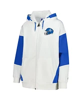 Starter Women's White Detroit Lions Scrimmage Full-Zip Hoodie