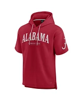 Fanatics Men's Crimson Alabama Tide Ready Short Sleeve Pullover Hoodie