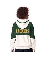 Starter Women's White Green Bay Packers Scrimmage Full-Zip Hoodie