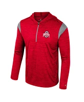 Colosseum Men's Scarlet Ohio State Buckeyes Dozer Half-Zip Windshirt