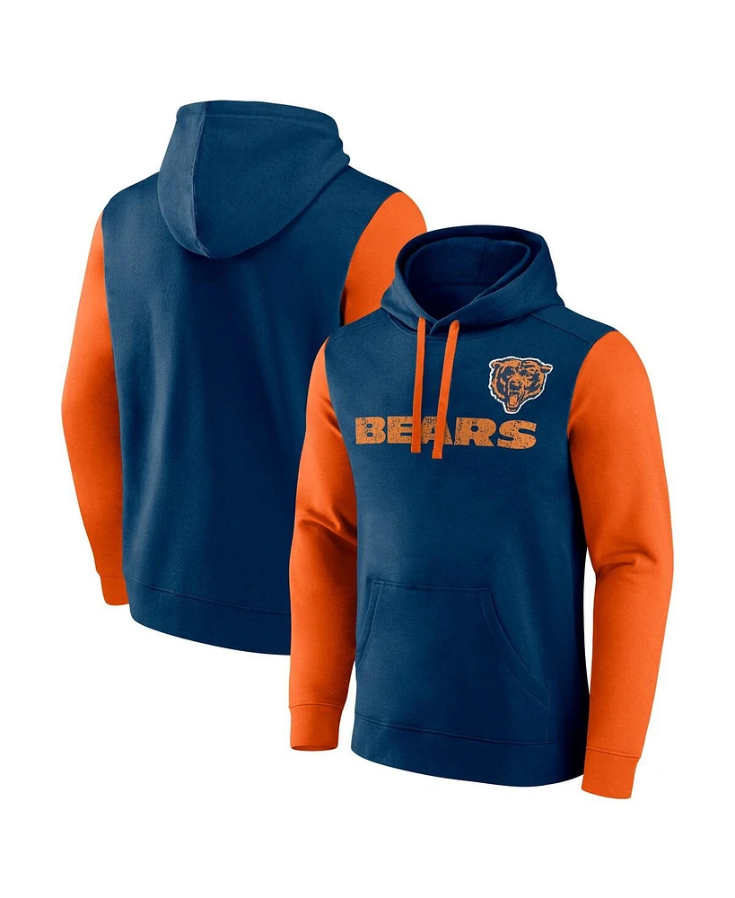 Fanatics Men's Navy Chicago Bears Fleece Pullover Hoodie