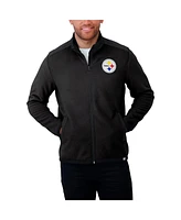 Fanatics Men's Black Pittsburgh Steelers Color Block Polar Fleece Full-Zip Jacket