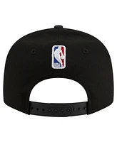 New Era Men's Black Golden State Warriors Jersey Hook Statement Edition 9FIFTY Snapback Hat