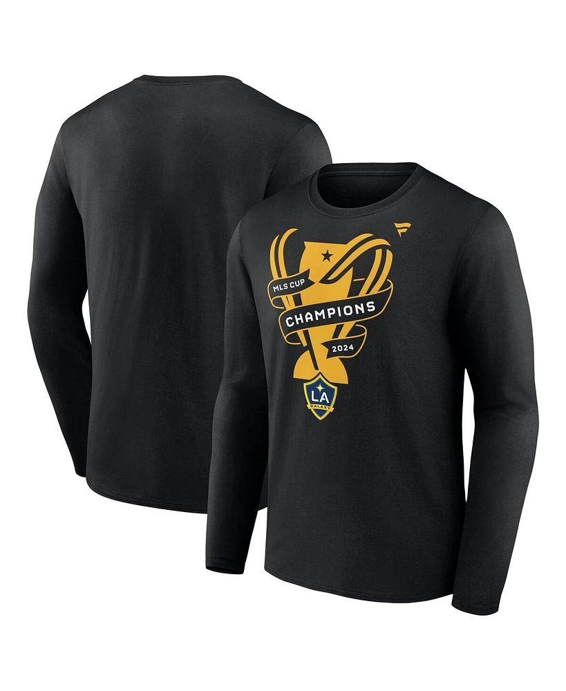 Fanatics Men's Black Los Angeles Galaxy 2024 Mls Cup Champions Locker Room Long Sleeve T-Shirt