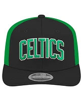 New Era Men's Black Boston Celtics Statement Edition Jersey Hook 9SEVENTY Stretch-Snap Hat