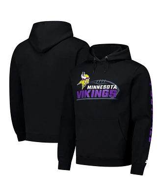 Starter Men's Black Minnesota Vikings Vintage Pullover Hoodie