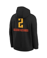 Nike Big Boys and Girls Shai Gilgeous-Alexander Black Oklahoma City Thunder 2024/25 City Edition Name Number Pullover Hoodie