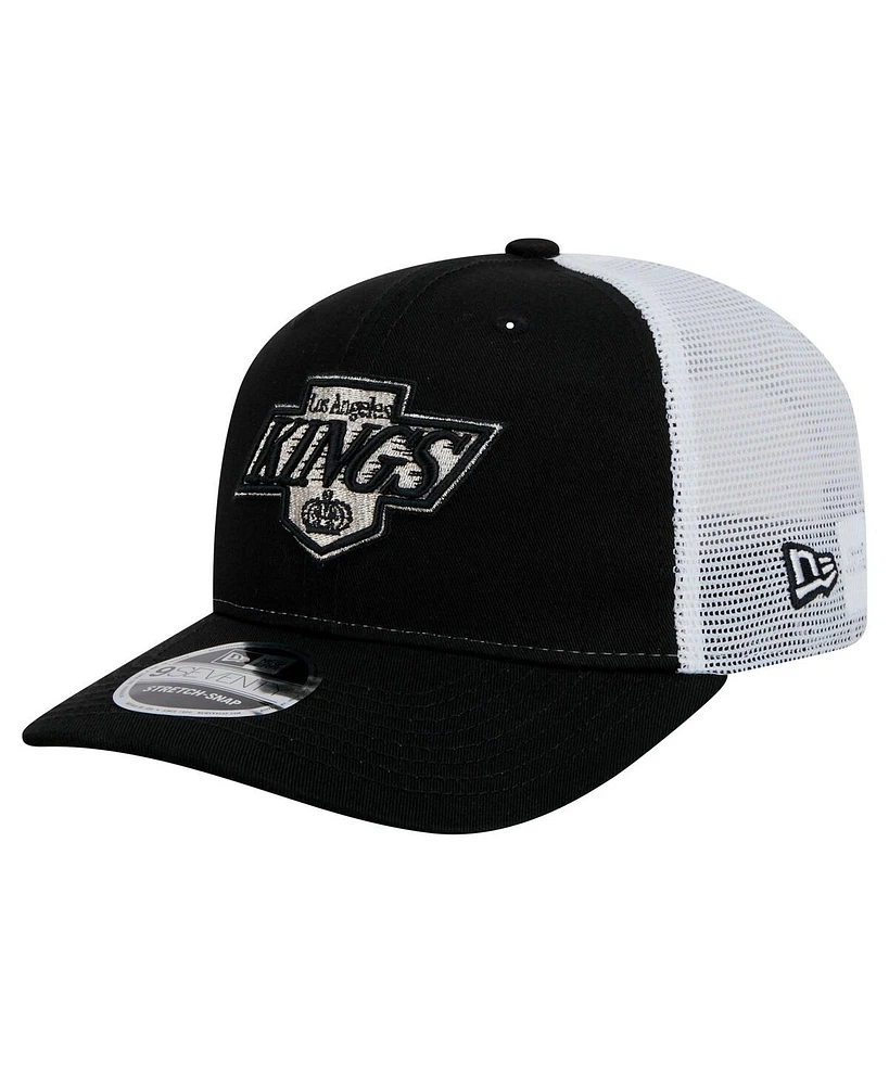 New Era Men's Black Los Angeles Kings Core Trucker 9SEVENTY Stretch-Snap Hat