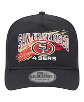 New Era Men's Black San Francisco 49ers Throwback Brush Golfer Snapback Hat