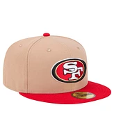 New Era Men's Tan San Francisco 49ers Logo Main 59FIFTY Fitted Hat