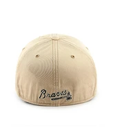 '47 Brand Men's Khaki Atlanta Braves Dusted Franchise Fitted Hat