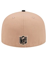 New Era Men's Tan Pittsburgh Steelers Logo Main 59FIFTY Fitted Hat