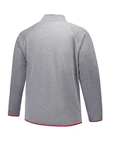 Fanatics Men's Charcoal Georgia Bulldogs Raglan Big Tall Quarter-Zip Top