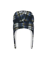 New Era Black Baltimore Ravens Sideline Plaid Sherpa Trapper Hat