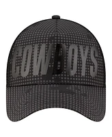 New Era Men's Graphite Dallas Cowboys Midnight Ink Tonal A-Frame 9FORTY Adjustable Hat