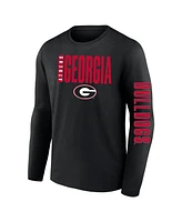 Fanatics Men's Black Georgia Bulldogs Big Tall Vision Long Sleeve T-Shirt