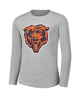 Outerstuff Big Boys and Girls Chicago Bears Long Sleeve T-Shirt Pants Sleep Set