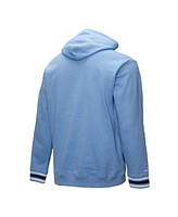 Mitchell & Ness Men's Carolina Blue North Carolina Tar Heels Chain stich Fleece Pullover Hoodie