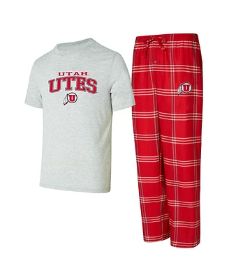 Concepts Sport Men's Utah Utes T-Shirt Pants Sleep Set