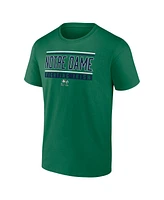 Fanatics Men's Green Notre Dame Fighting Irish Fundamentals Stripe and Block T-Shirt