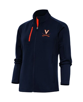 Antigua Women's Navy/Orange Virginia Cavaliers Generation Full-Zip Jacket