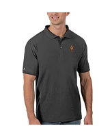 Antigua Men's Anthracite Arizona State Sun Devils Legacy Pique Polo