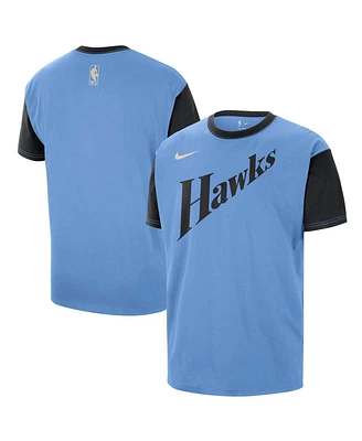 Nike Men's Light Blue Atlanta Hawks 2024/25 City Edition Courtside Color Block T-Shirt