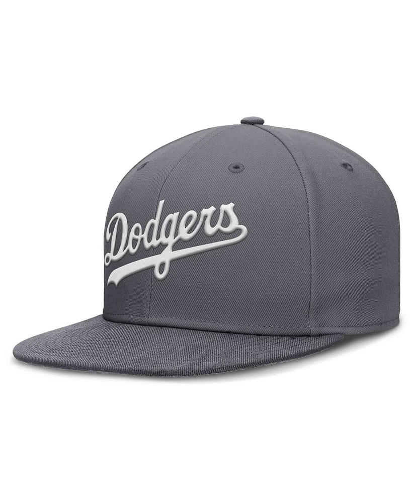 Nike Men's Gray Los Angeles Dodgers Performance True Fitted Hat