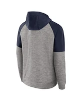 Jordan Men's Heather Gray Michigan Wolverines Fitness Raglan Performance Full-Zip Hoodie