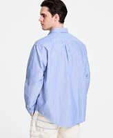 Hugo by Boss Men's Oversized-Fit Stripe Shirt