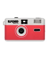 Ilford Sprite 35 Ii Reloadable 35mm Silver and Red Analog Film Camera Bundle