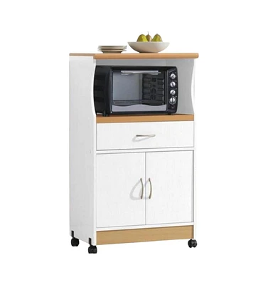 Slickblue Kitchen Utility Cabinet Microwave Cart with Caster Wheels
