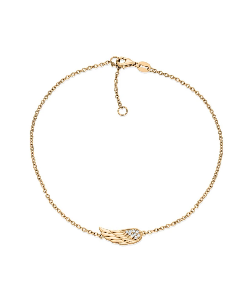 Bling Jewelry Spiritual Guardian Angel Wing Anklet Ankle Bracelet Sterling Silver