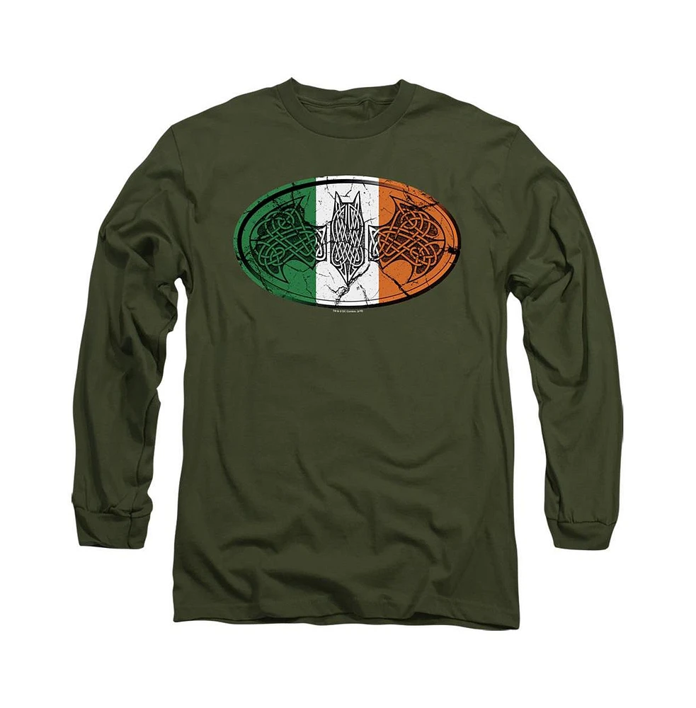 Batman Men's Irish Celtic Symbol Long Sleeve Adult Tee / T-Shirt