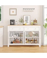 gaomon Sideboard Buffet Cabinet With Storage, 55" Large Kitchen Storage Cabinet