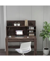 Gouun 48 Inch Writing Computer Desk with Anti-Tipping Kits and Cable Management Hole