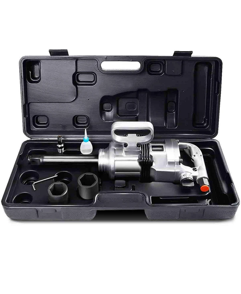 Mecale Heavy Duty 1" Air Impact Wrench Gun with Case