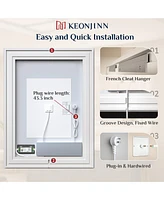 keonjinn 28x36 Led Bathroom Mirror with Frontlit and Backlit