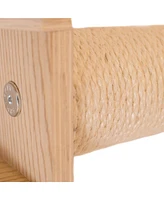 Armarkat W1907D Real Wood Wall Series: Wall-Mounted Scratching Station for Cats