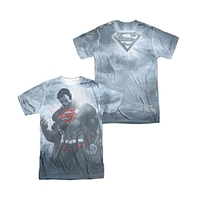 Superman Men's Light Of The Sun (Front/Back Print) Short Sleeve Adult 100% Poly Crew Tee / T-Shirt