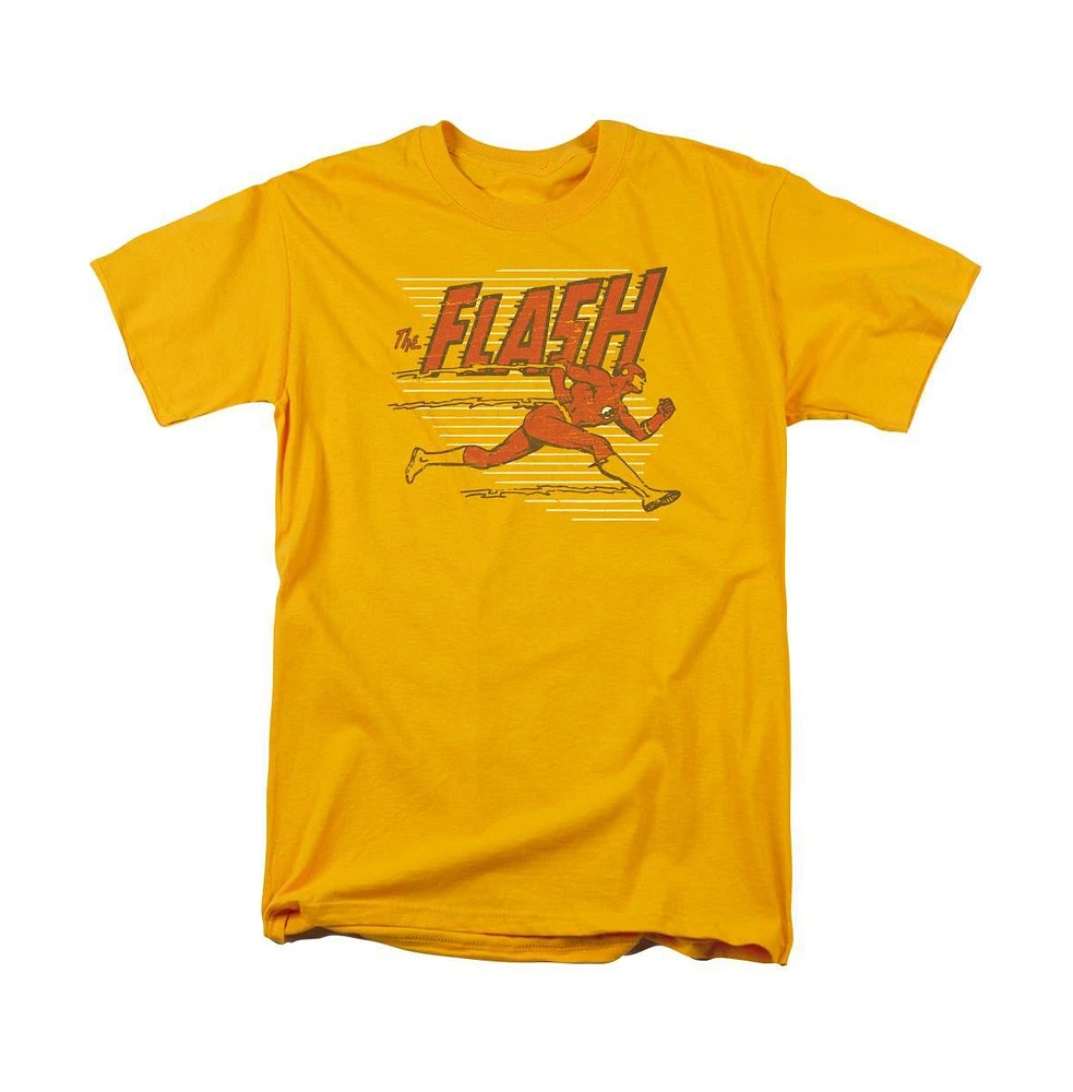 Flash Men's Dc Comics Speed Lines Short Sleeve Adult Tee / T-Shirt