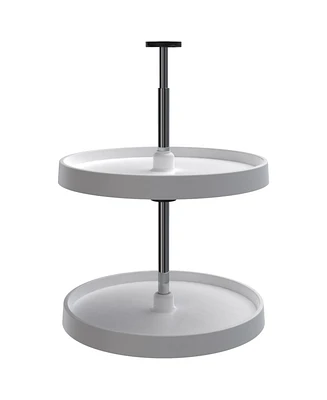 Rev-a-Shelf 18'' Lazy Susan Full-Circle Polymer 2-Shelf, White, 3072-18-11-52