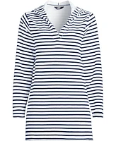 Lands' End Plus Terry Hooded Mini Swim Cover-up Dress