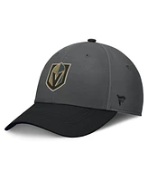 Fanatics Men's Gray/Black Vegas Golden Knights Authentic Pro Rink Flex Hat