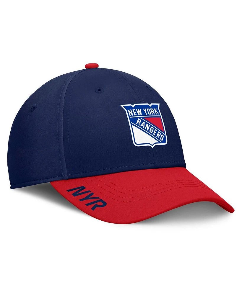 Fanatics Men's Navy/Red New York Rangers Authentic Pro Rink Flex Hat