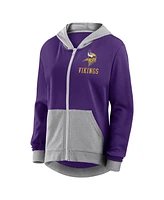 Logo Athletic Women's Purple Minnesota Vikings Hit It French Terry Full-Zip Hoodie