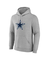 Fanatics Men's Heather Gray Dallas Cowboys Deliver Fleece Pullover Hoodie